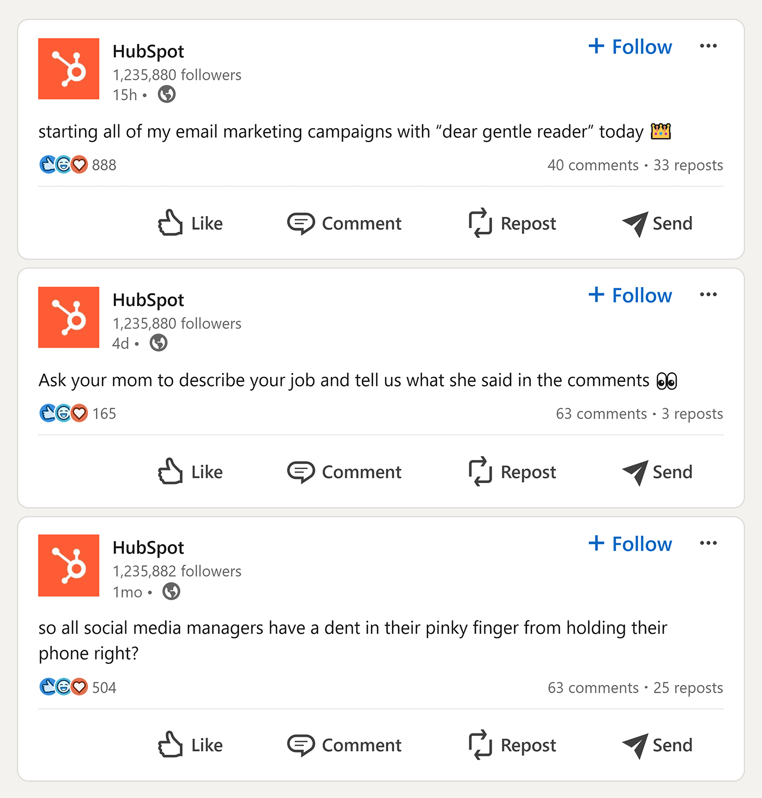 Hubspot Linkedin Posts