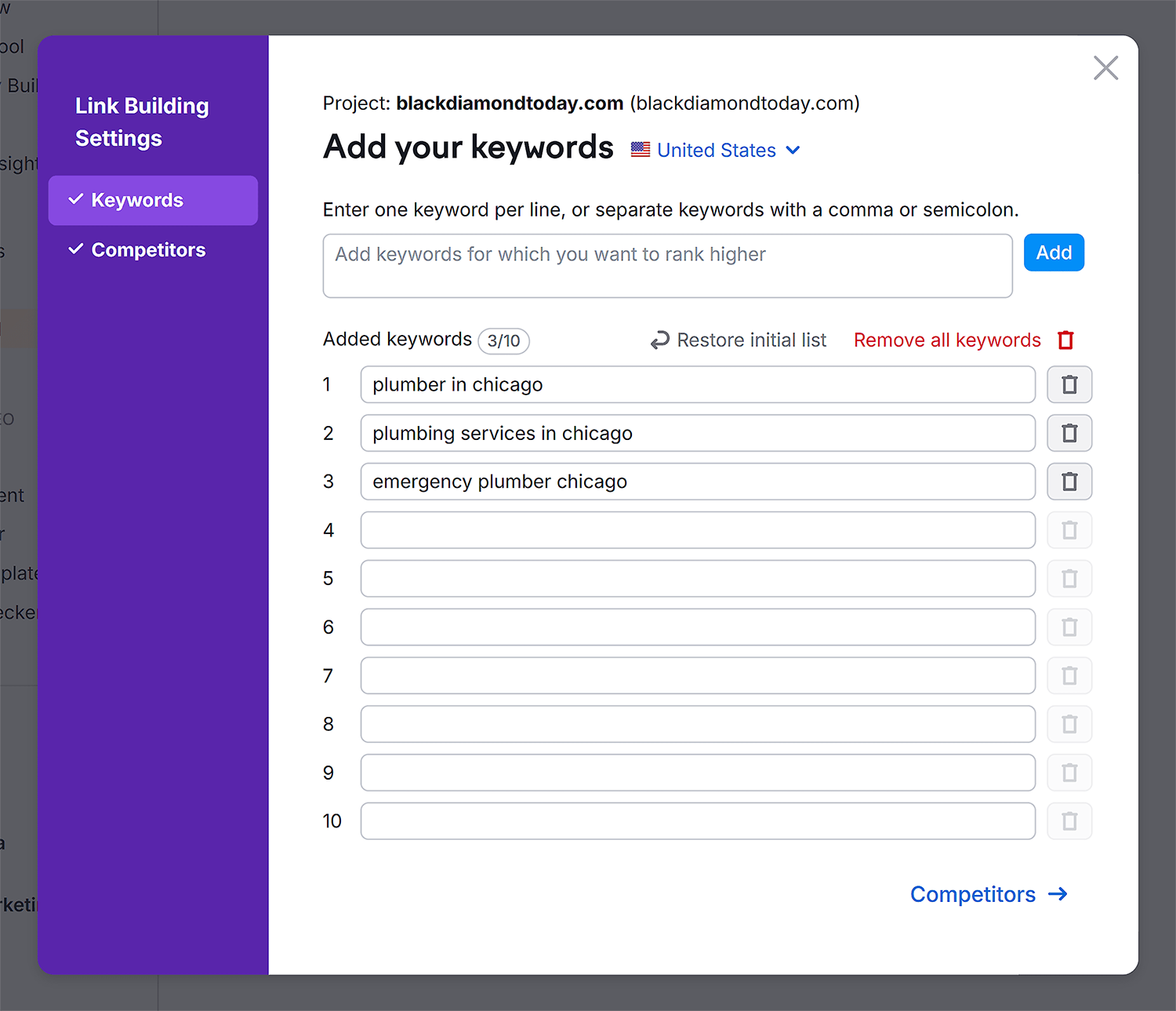 Link Building – Black Diamond Today – Add keywords Link Building Tool Blackdiamondtoday Add Keywords