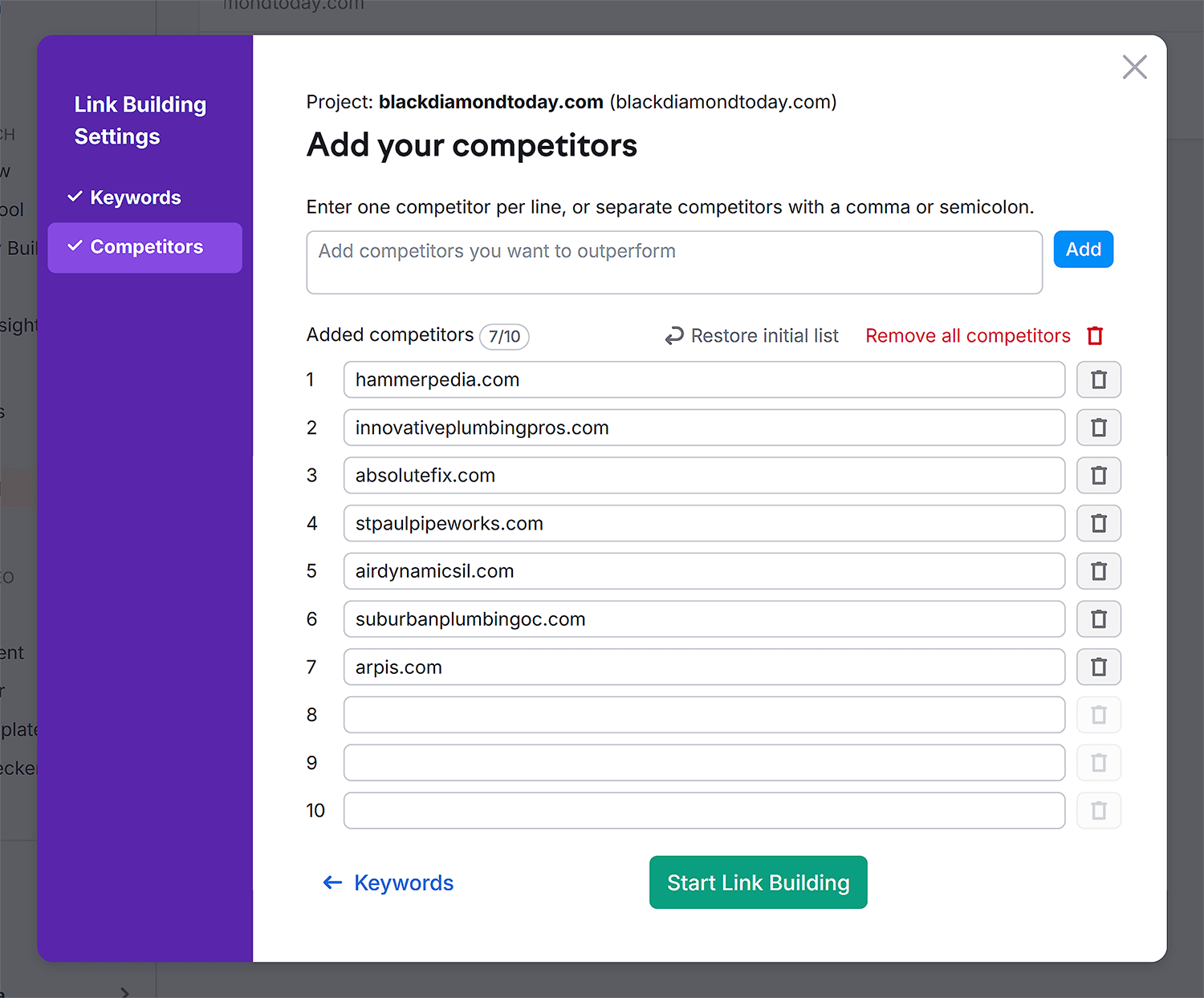 Link Building – Black Diamond Today – Competitors Link Building Tool Blackdiamondtoday Competitors
