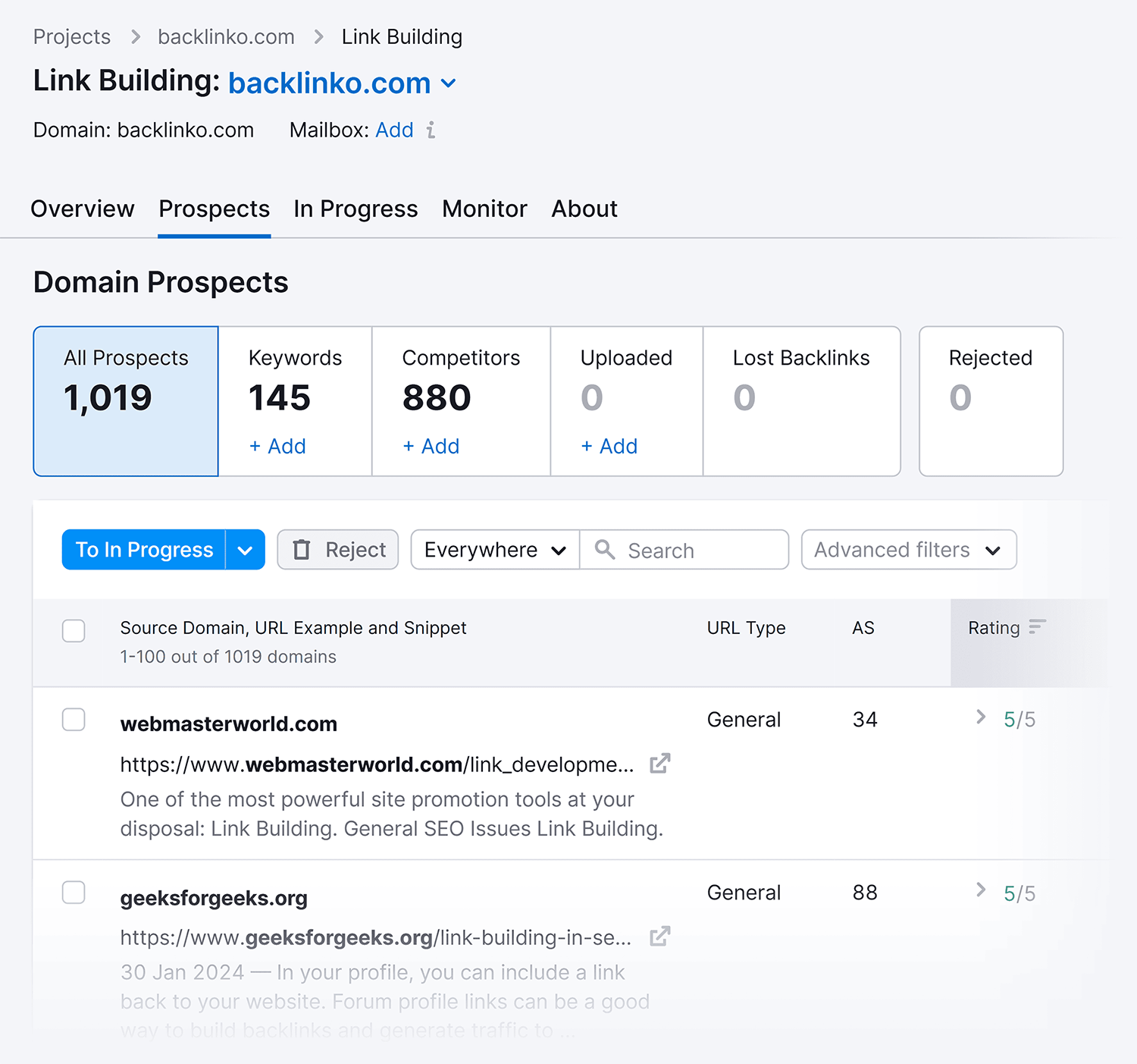 Link Building Tool Prospects 1