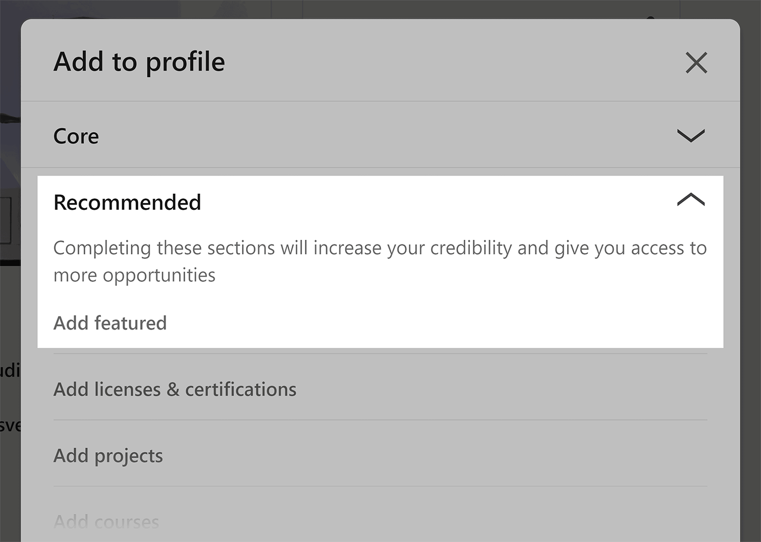 Linkedin Add Featured