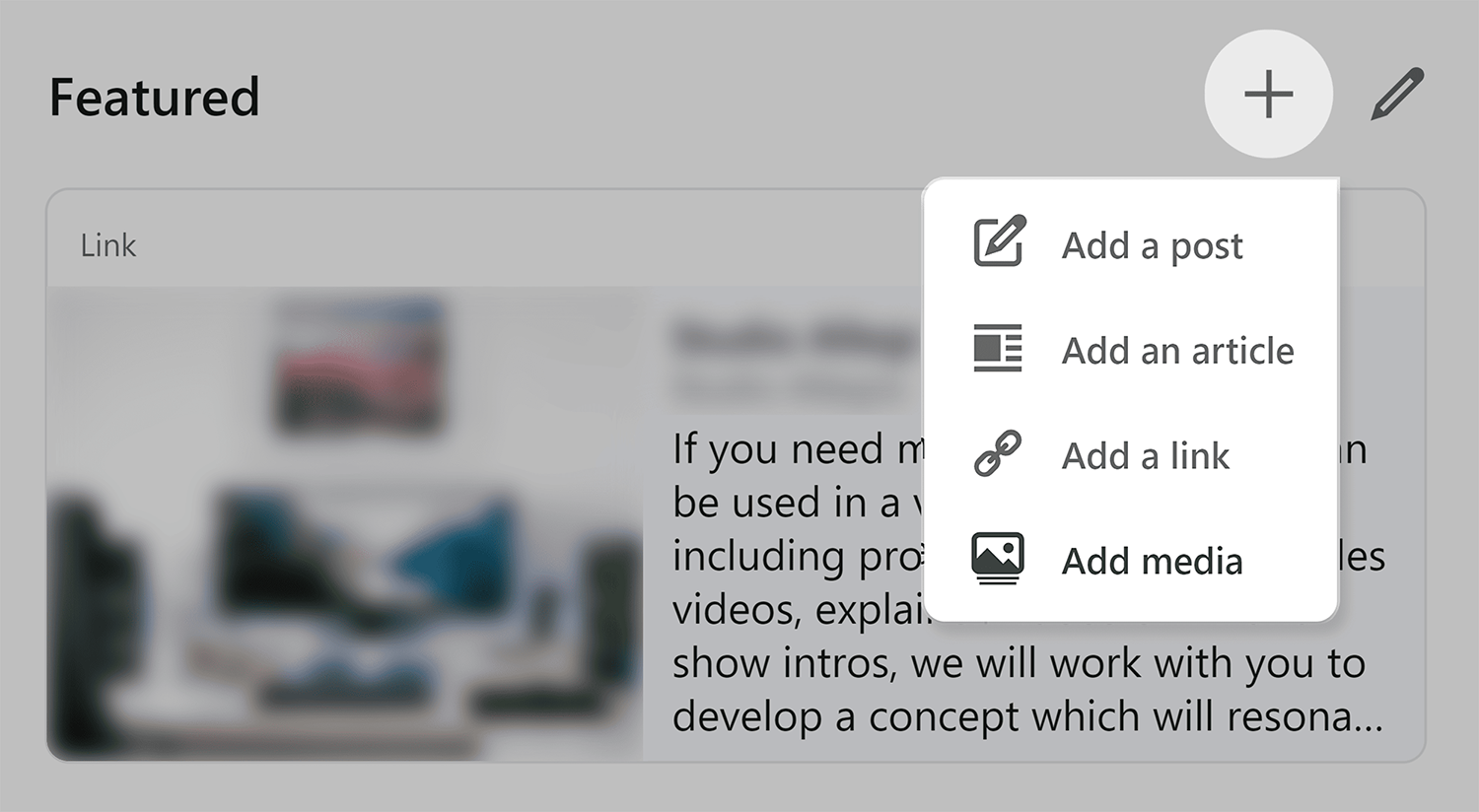 Linkedin Featured Options