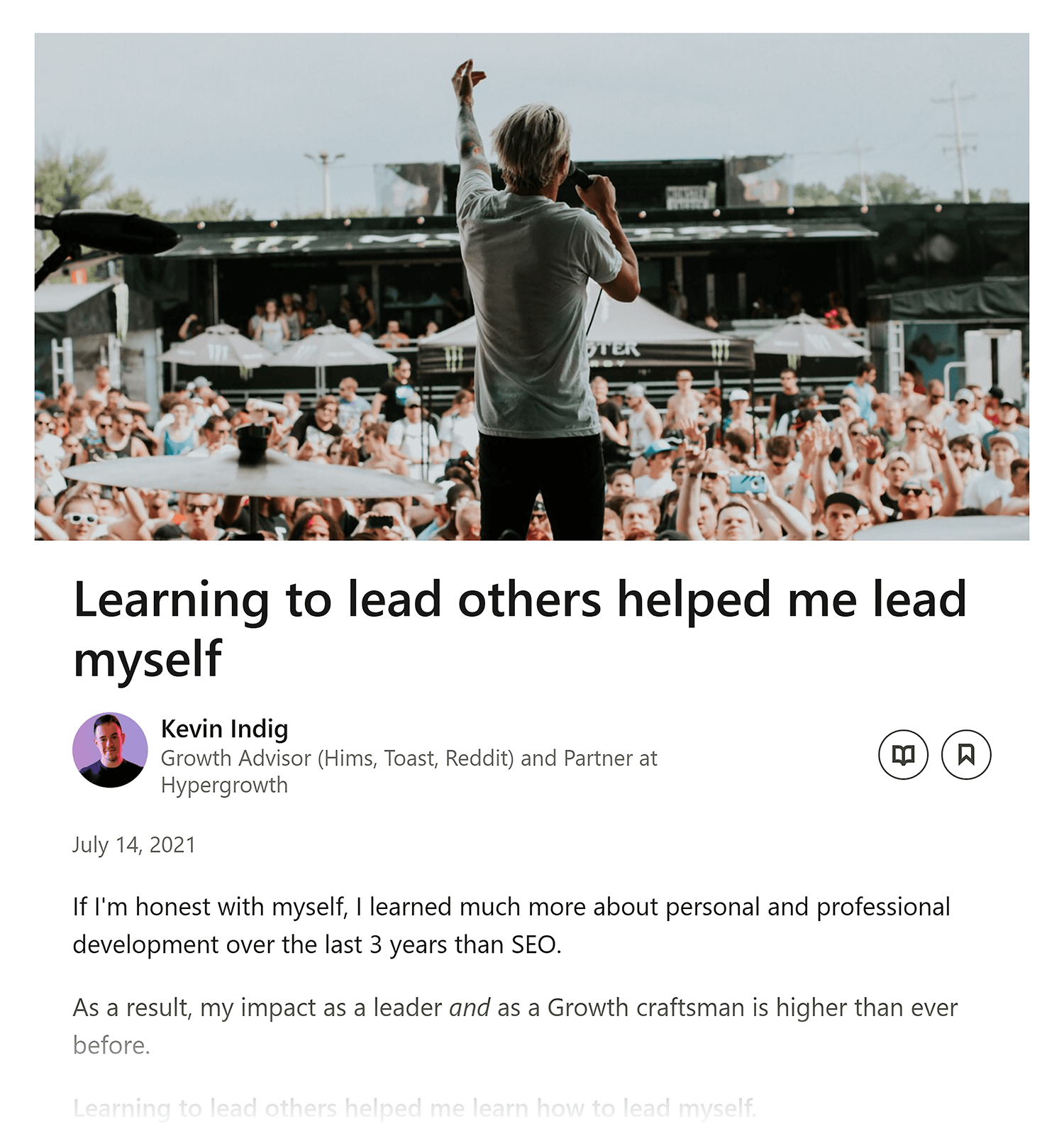 Linkedin Kevin Indig Post