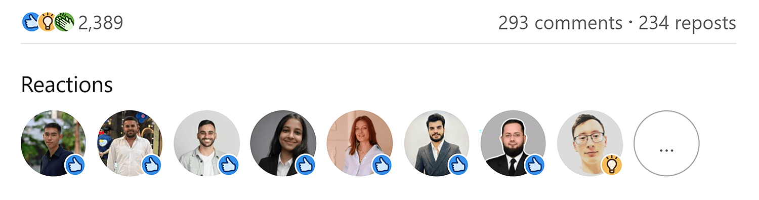 LinkedIn – Leigh post – Reactions Linkedin Leigh Post Reactions