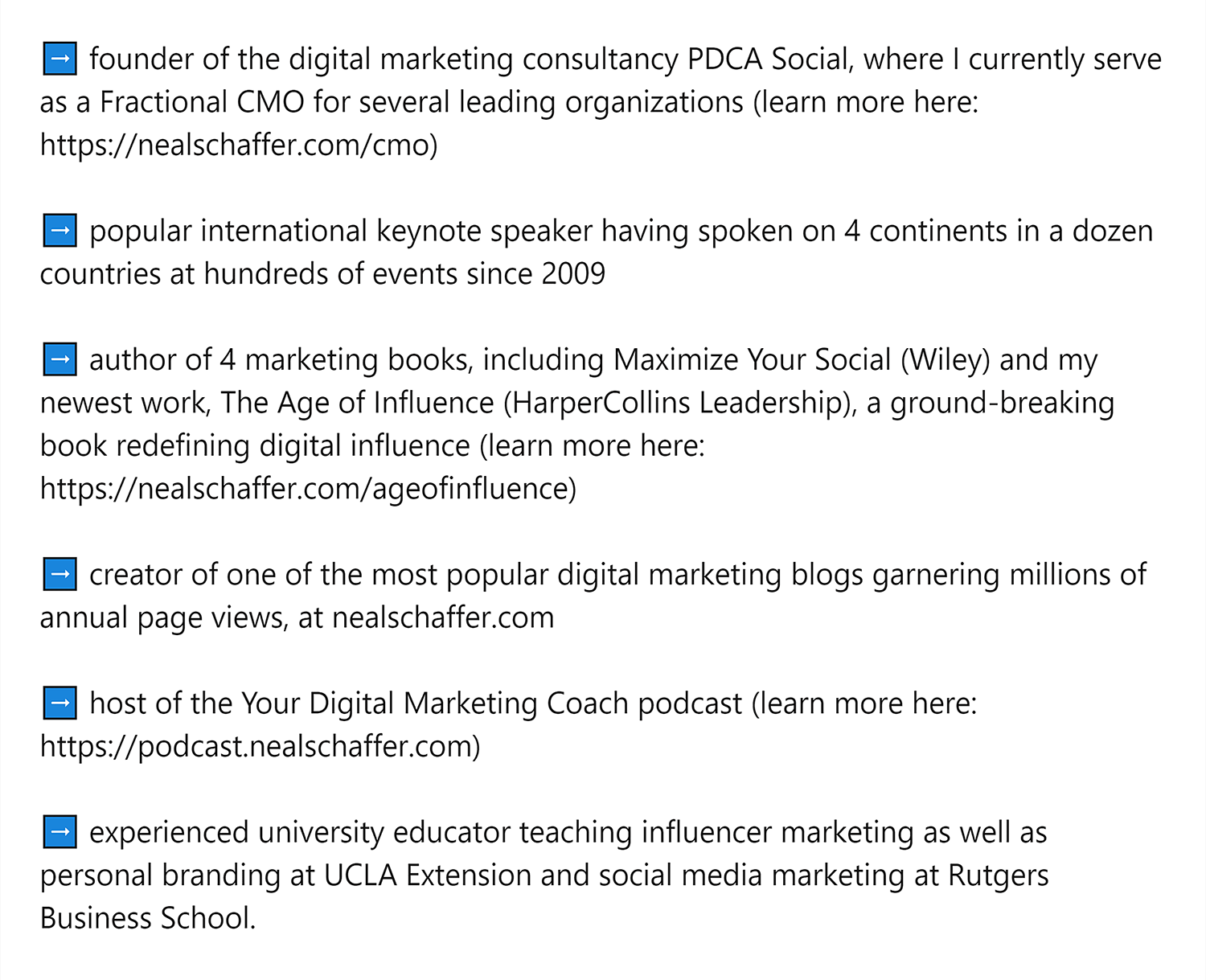 Linkedin Profile About Highlights
