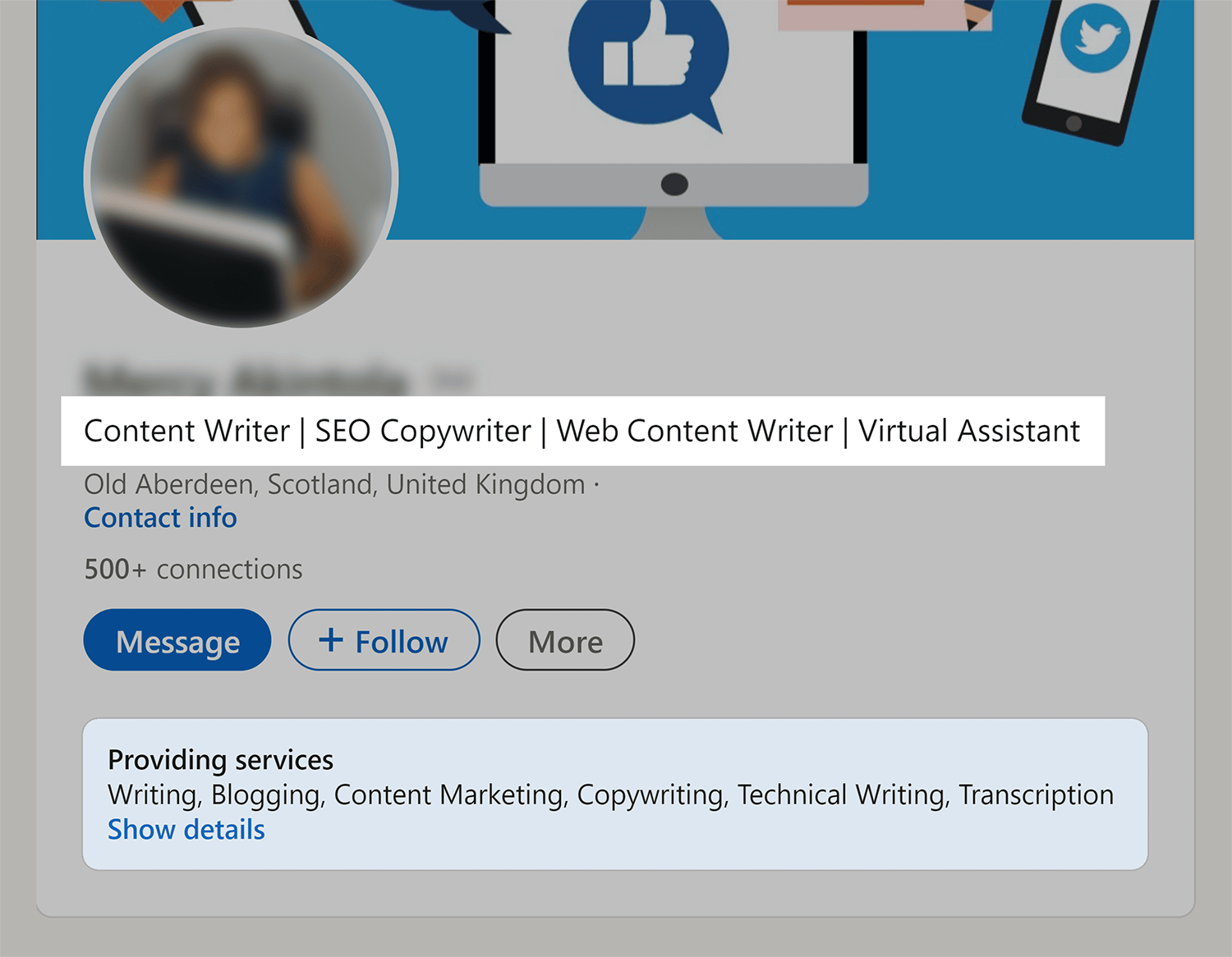 Linkedin Profile Keywords