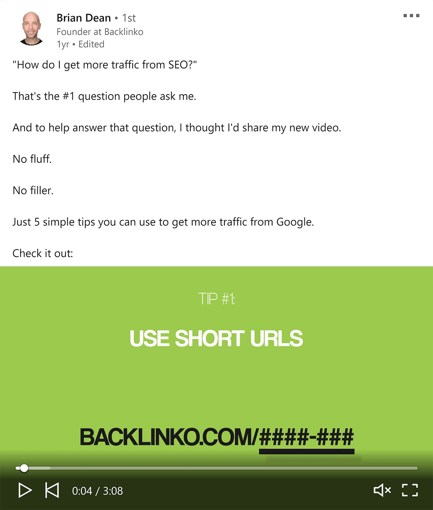 LinkedIn – Video post Linkedin Video Post