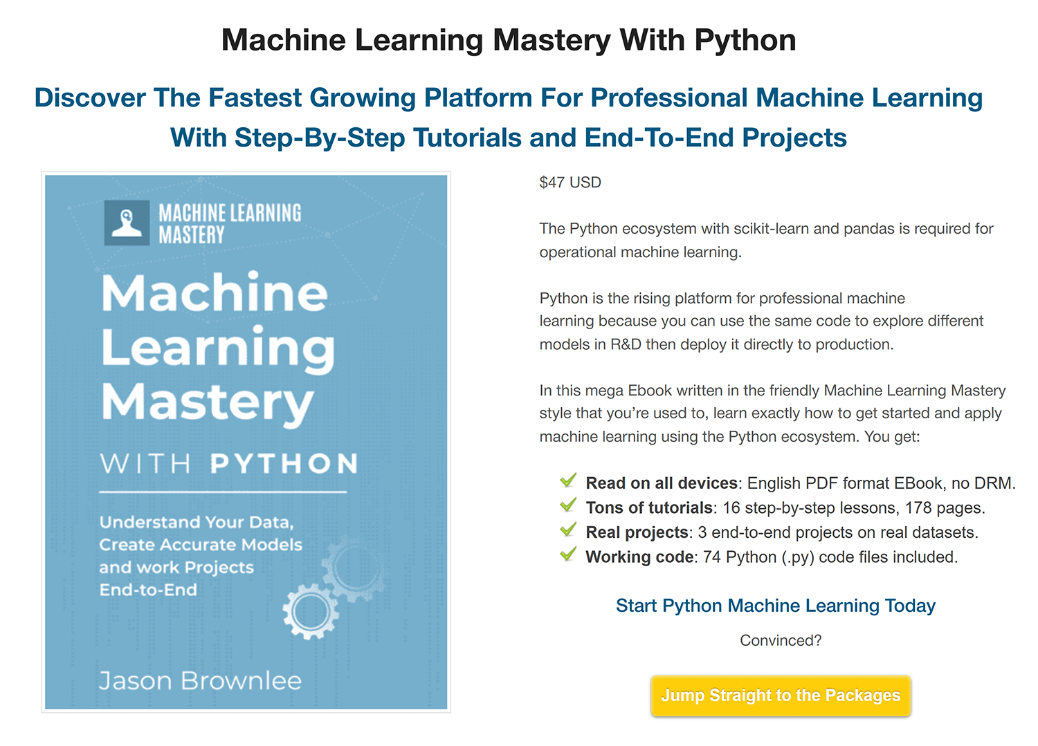 Machine Learning Mastery – Python Machinelearningmastery Python