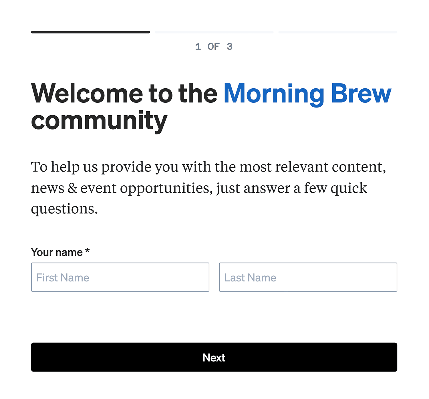 Morningbrew Onboarding