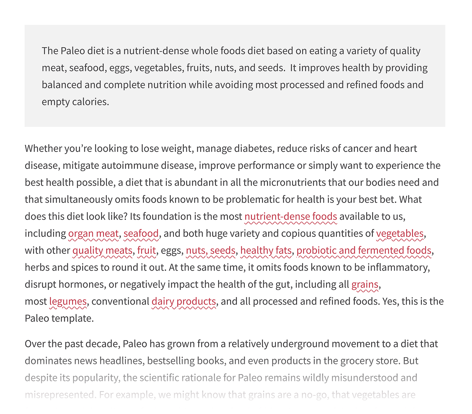 Paleo diet – Long intro Paleo Diet Long Intro