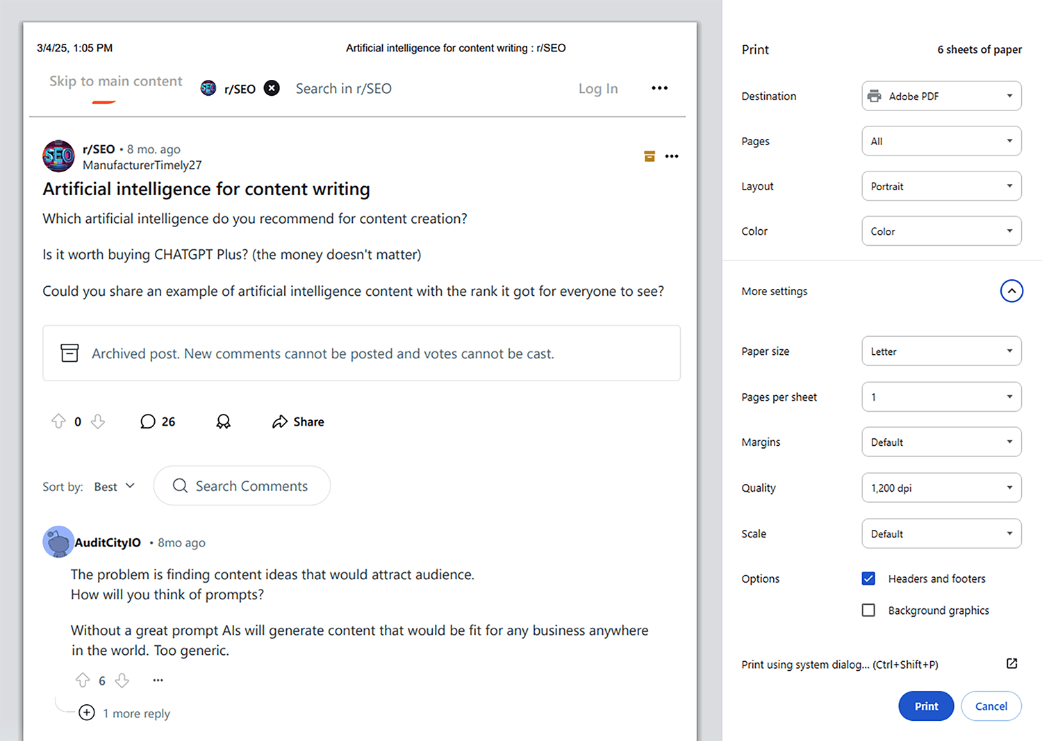 Reddit To Pdf