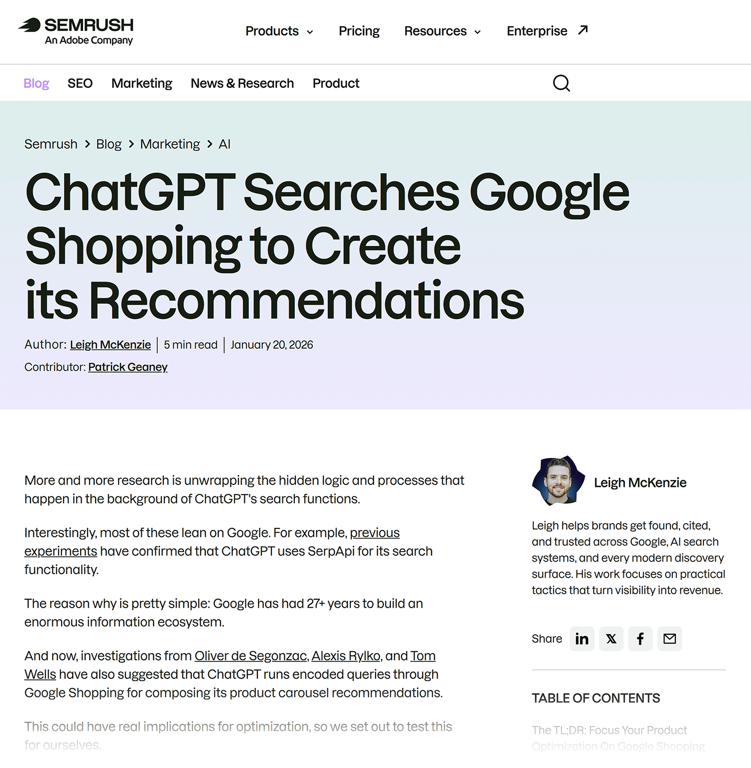 Semrush blog – ChatGPT searches Google Shopping Semrush Blog Chatgpt Searches Google Shopping