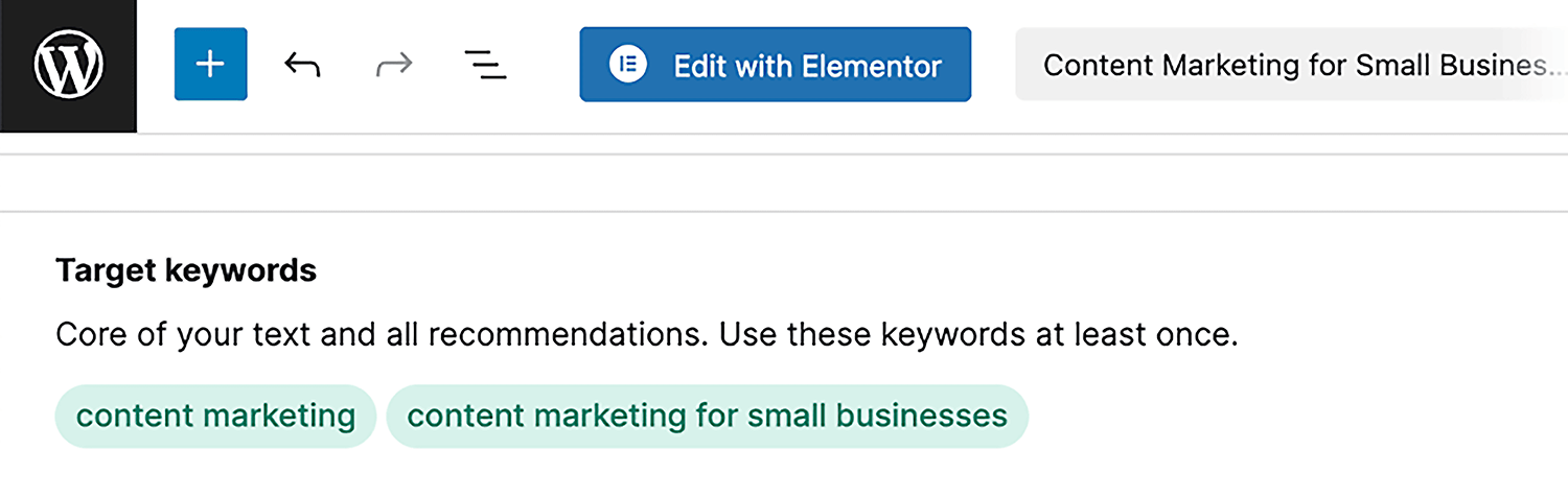 Semrush Seo Writing Assistant Marked Main Keywords