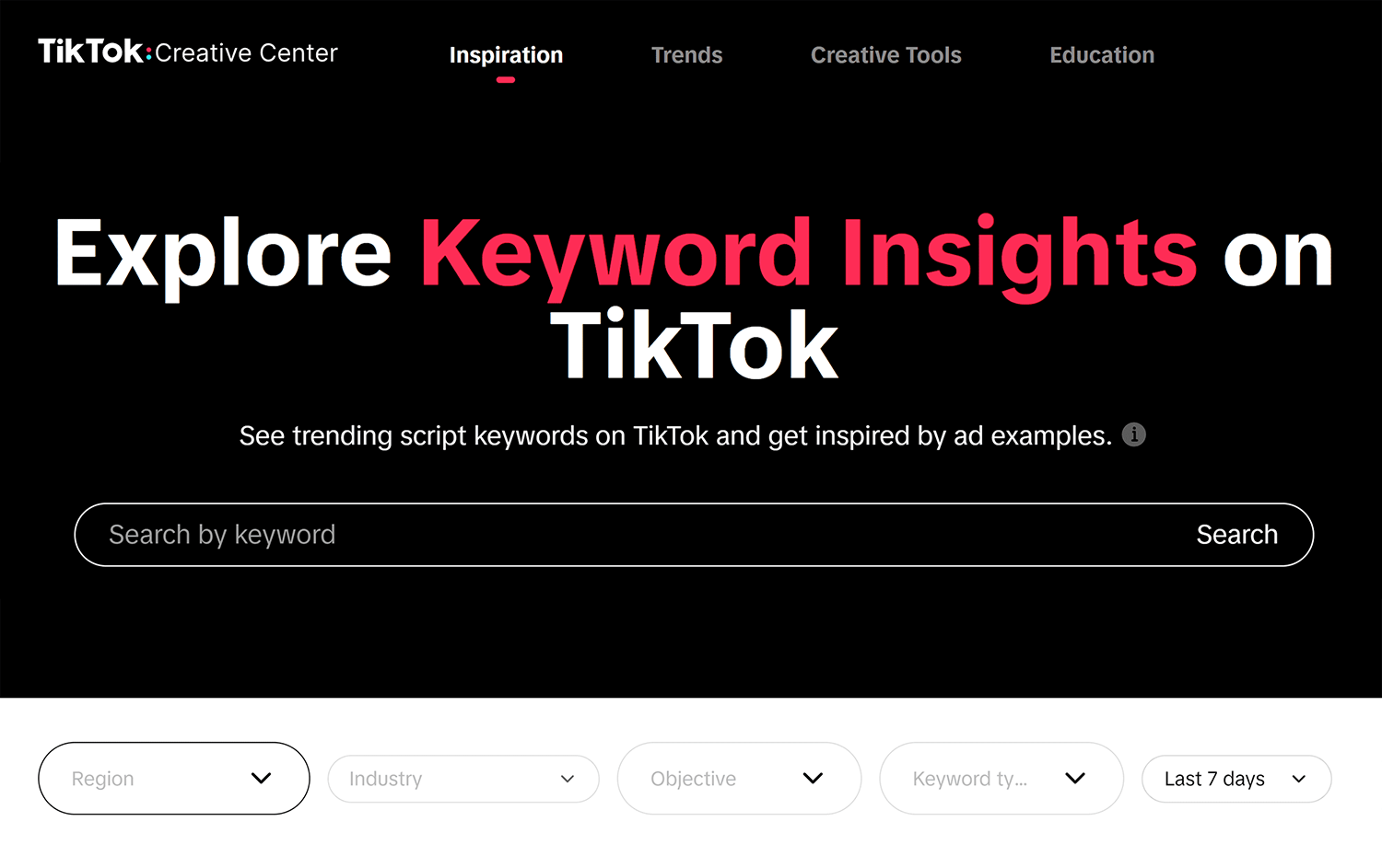 TikTok – Keyword Insights tool Tiktok Keyword Insights Tool