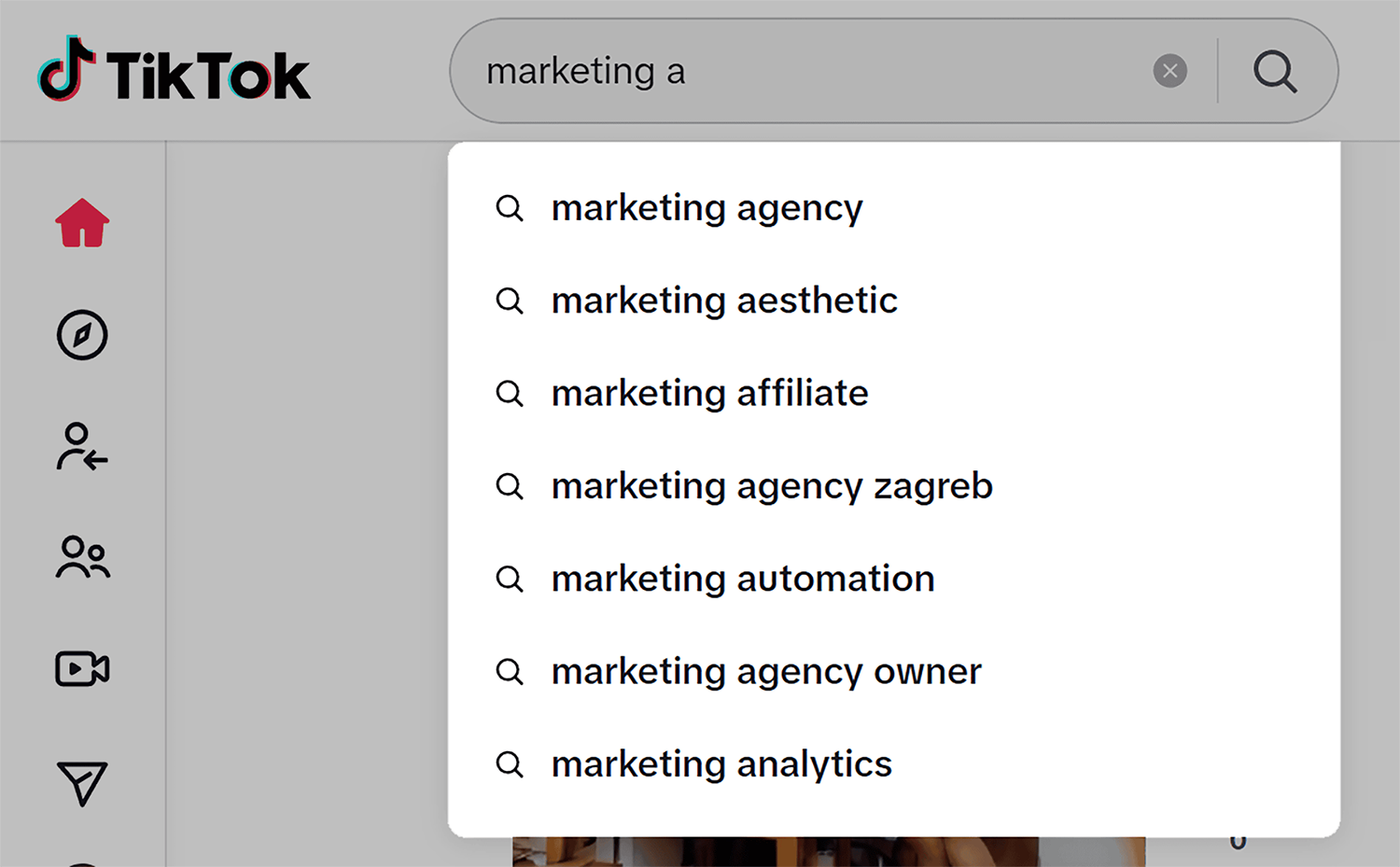 TikTok – Search bar – Marketing a Tiktok Search Bar Marketing A