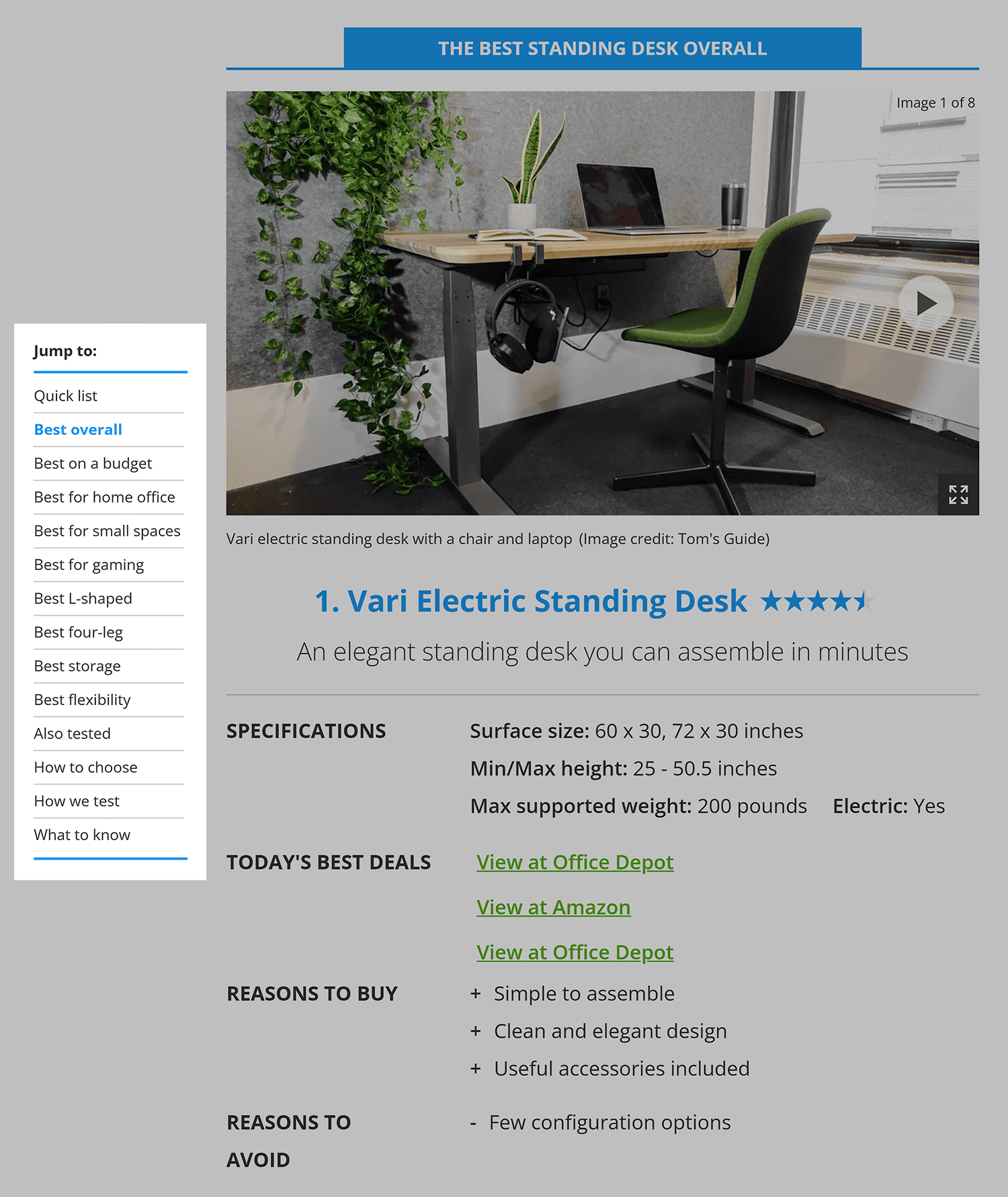 Tom’s Guide – Side navigation Tomsguide Side Navigation