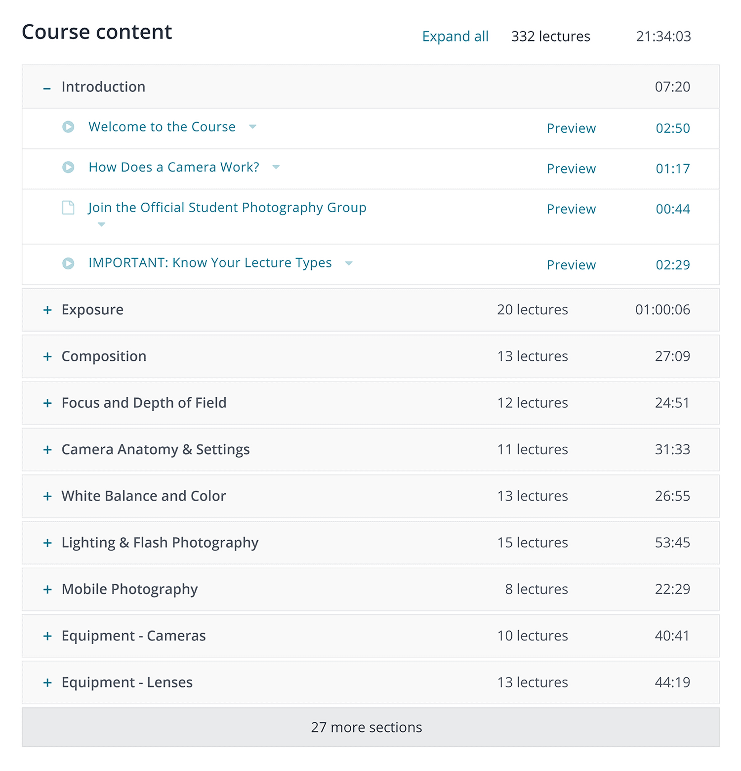 Udemy Course Structure