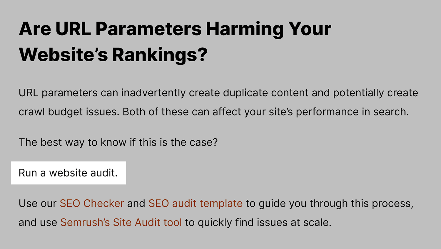 URL parameters – Outro Url Parameters Outro