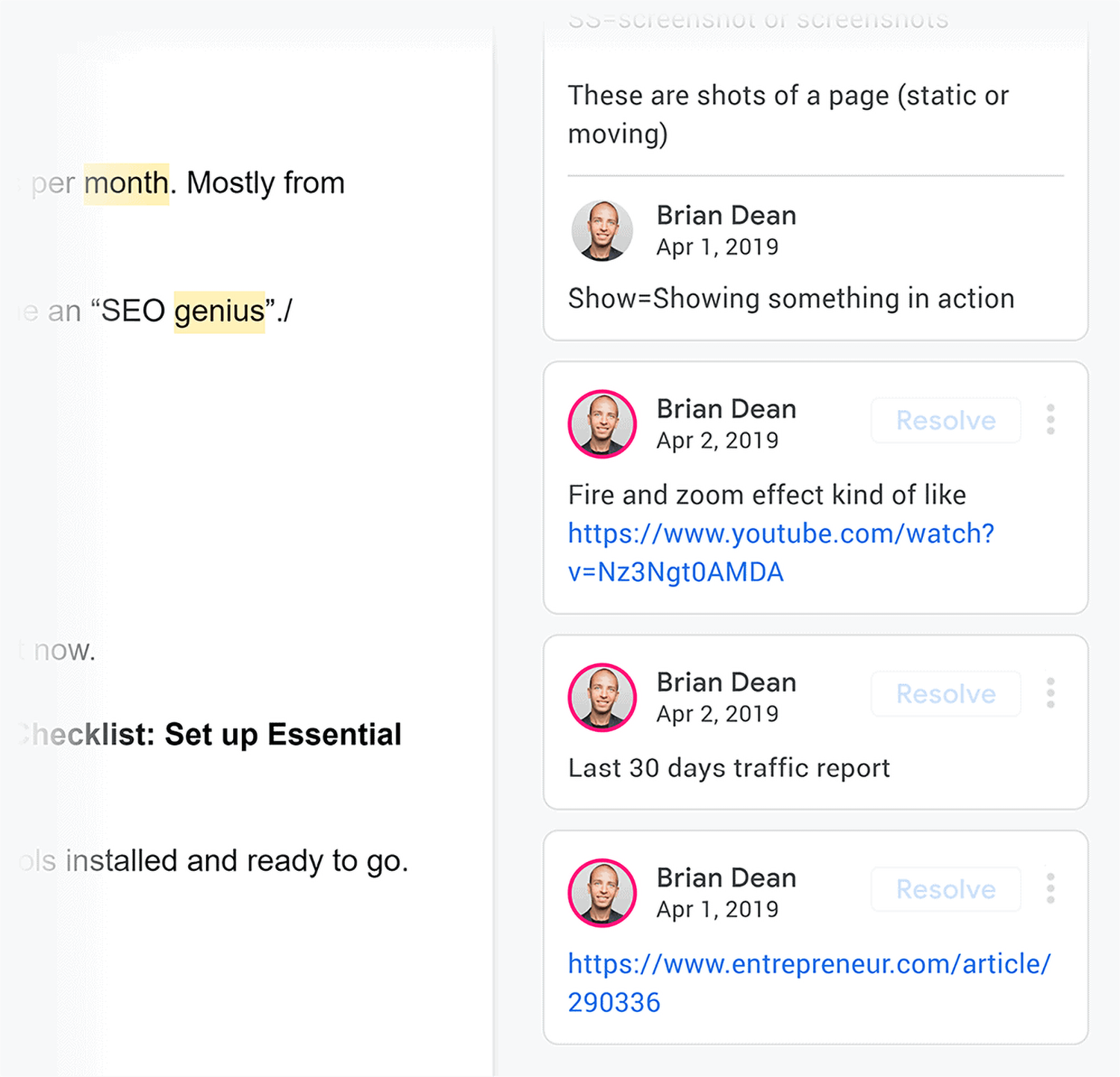 Video script annotations Video Script Annotations