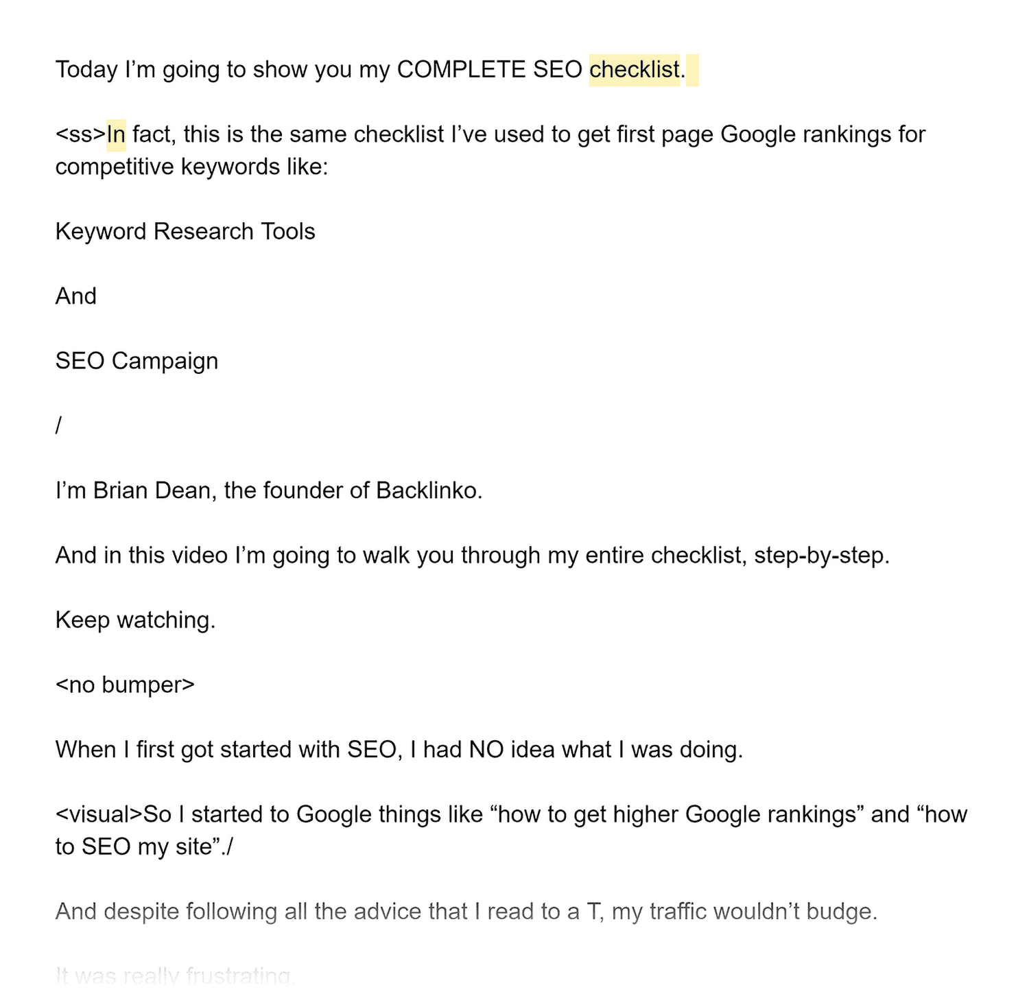 Video script example Video Script Example