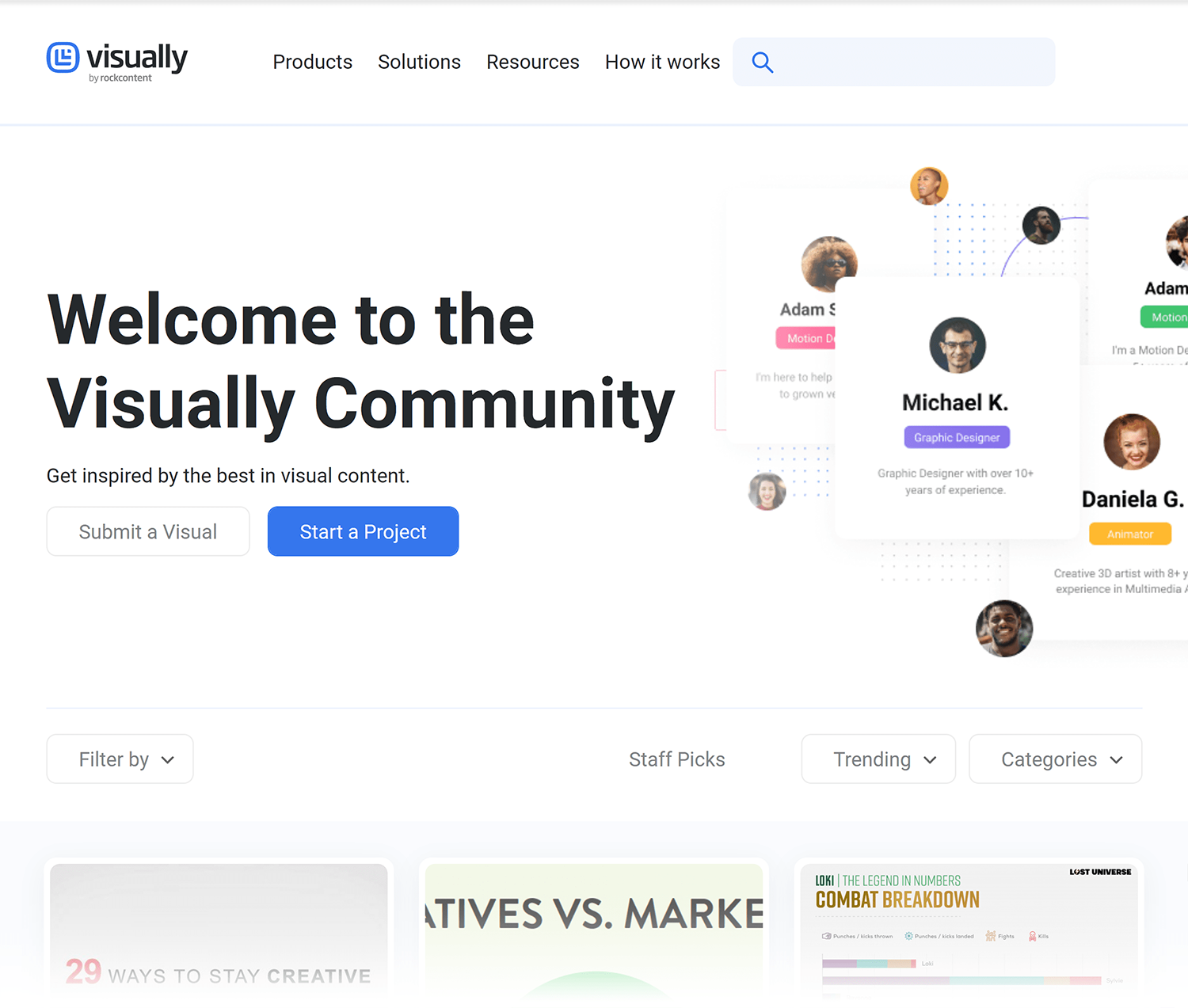 Visually Homepage