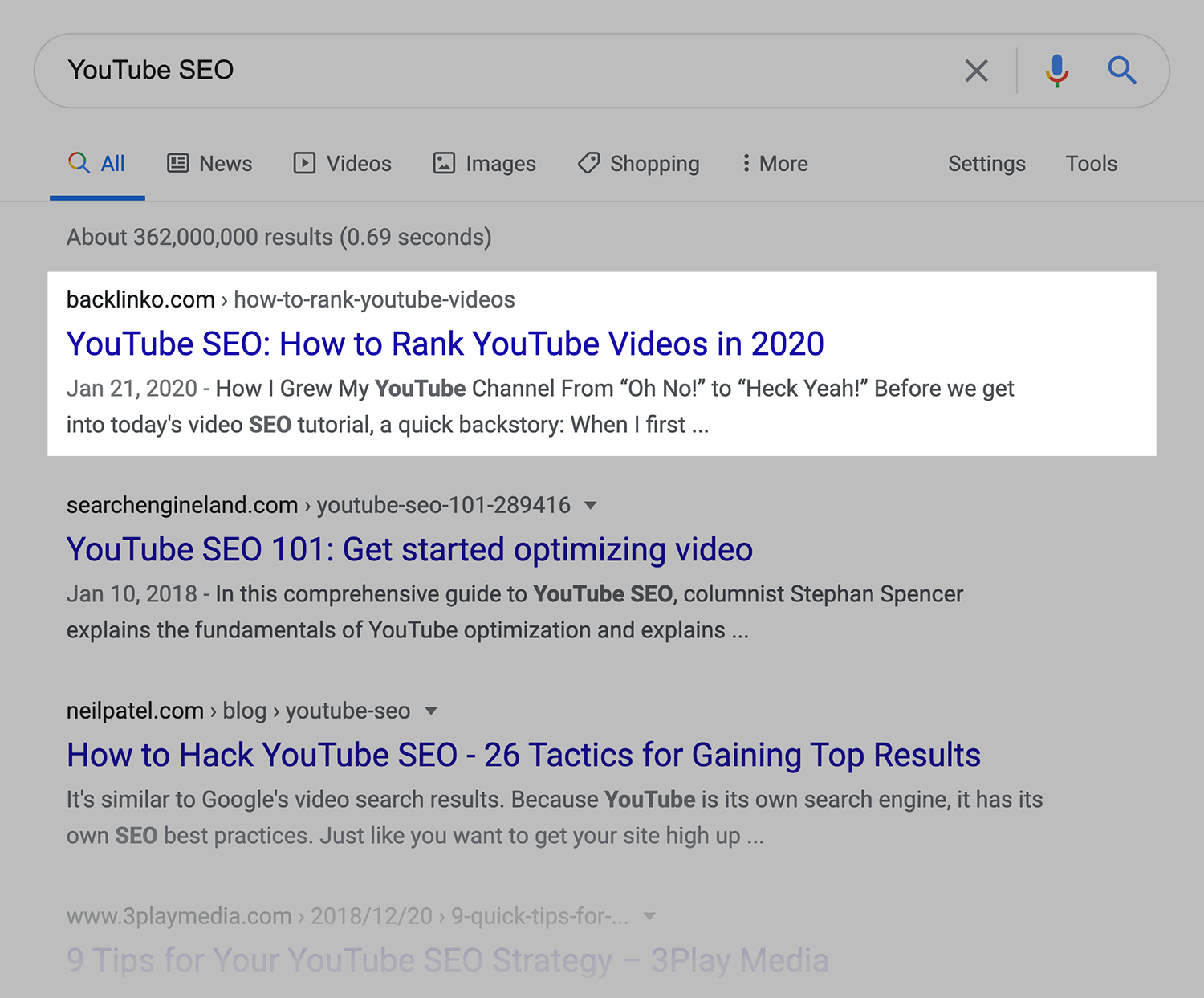 Youtube Seo Serps