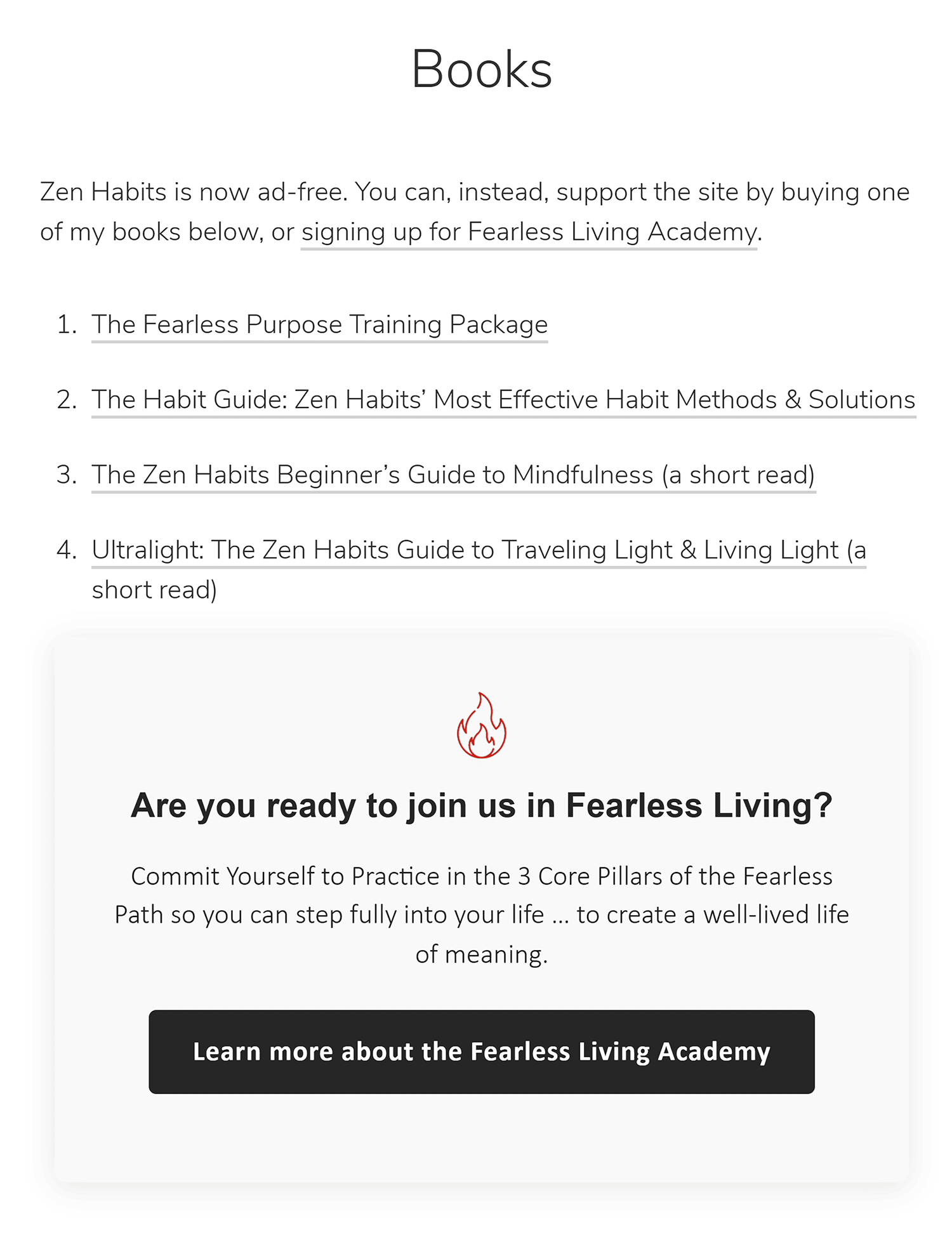 Zenhabits – Books Zenhabits Books