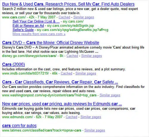 Cars On Google