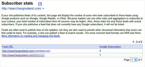 Google Webmaster Central: Feed Counts